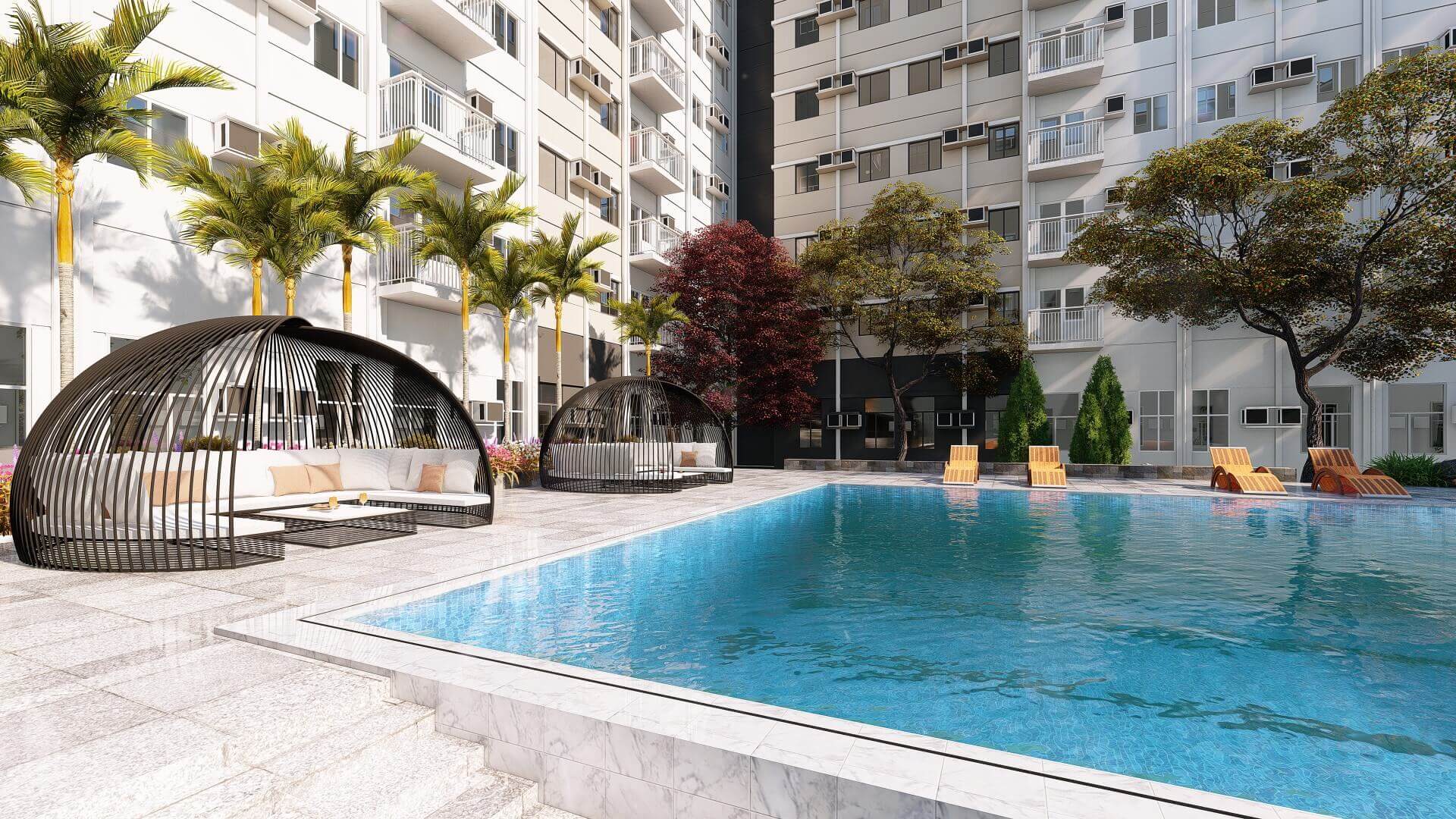 Resort-Style Pool Area at Charm Residences - SMDC Urban Retreat in Cainta